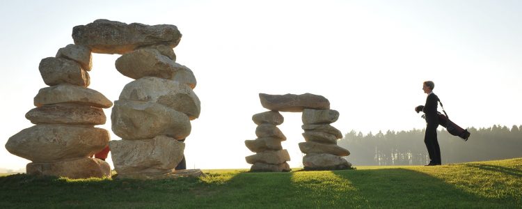 Golfspieler auf Golfplatz in Niederbayern